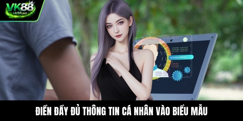 Điền đầy đủ thông tin cá nhân vào biểu mẫu